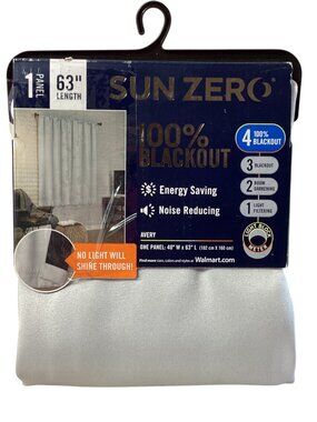 Sun Zero: Avery 100% Blackout Curtain Panel, 40X63 inches